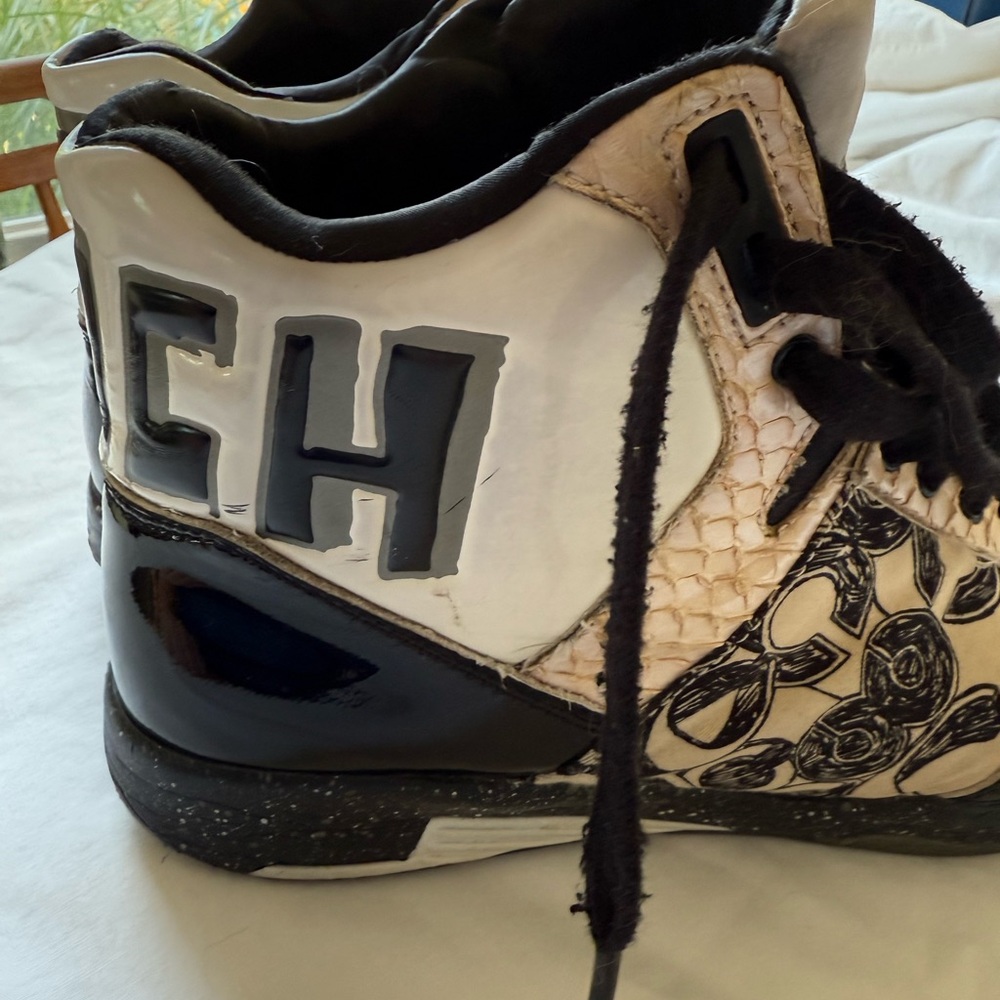 Coach Haven Ball PT Rare Black and White High-Top Sneakers Sz 9M - Picture 7 of 11